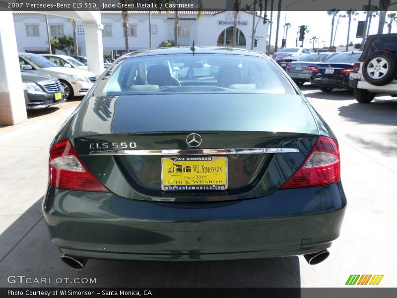 Jade Green Metallic / Cashmere 2007 Mercedes-Benz CLS 550