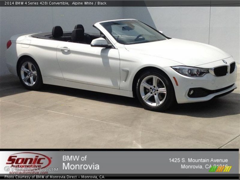 Alpine White / Black 2014 BMW 4 Series 428i Convertible
