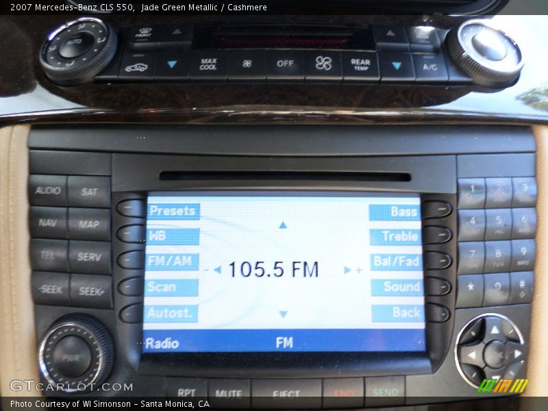 Jade Green Metallic / Cashmere 2007 Mercedes-Benz CLS 550