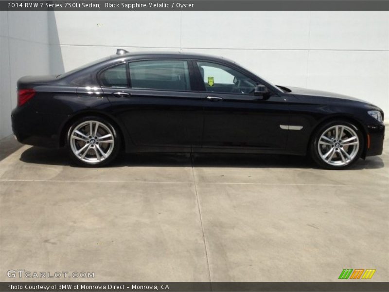 Black Sapphire Metallic / Oyster 2014 BMW 7 Series 750Li Sedan