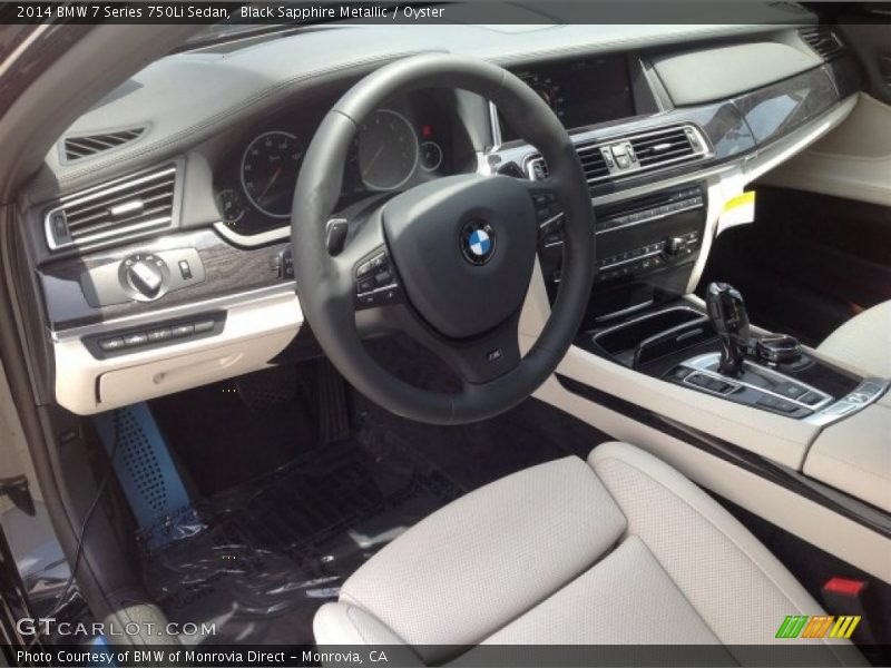 Black Sapphire Metallic / Oyster 2014 BMW 7 Series 750Li Sedan