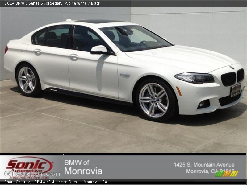 Alpine White / Black 2014 BMW 5 Series 550i Sedan