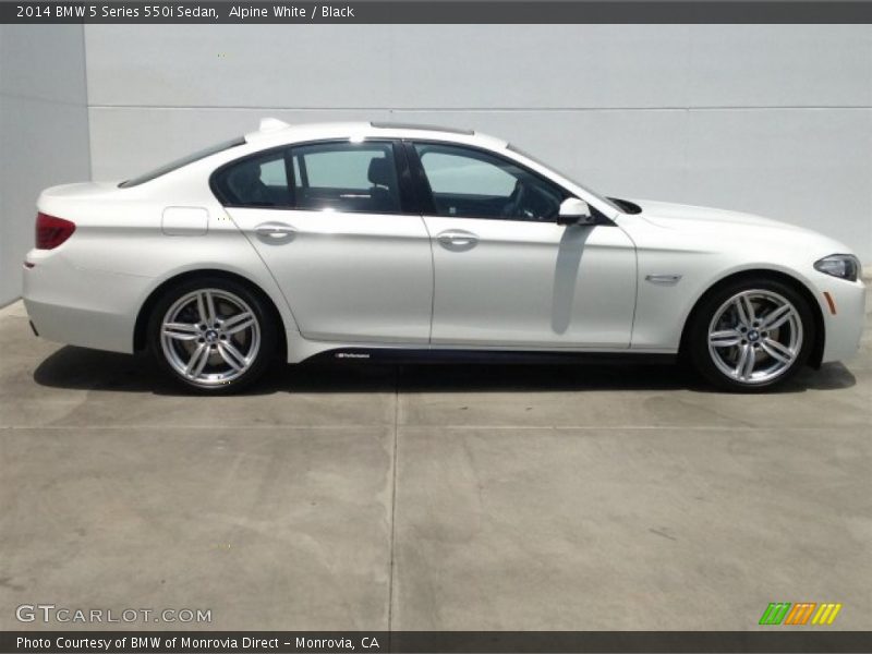 Alpine White / Black 2014 BMW 5 Series 550i Sedan