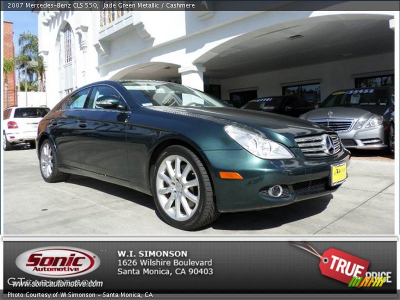 Jade Green Metallic / Cashmere 2007 Mercedes-Benz CLS 550