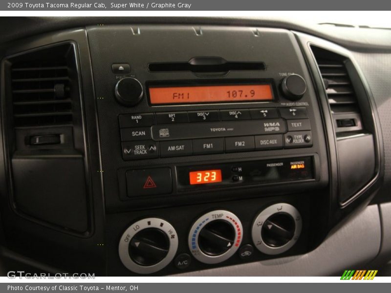 Super White / Graphite Gray 2009 Toyota Tacoma Regular Cab