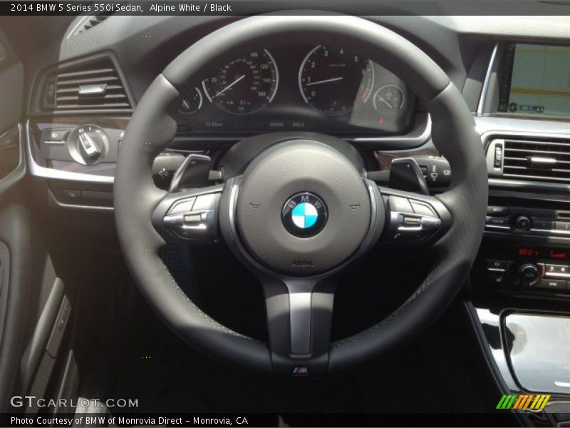 Alpine White / Black 2014 BMW 5 Series 550i Sedan