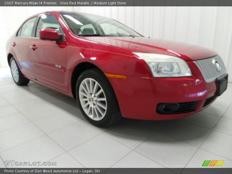 Vivid Red Metallic / Medium Light Stone 2007 Mercury Milan I4 Premier