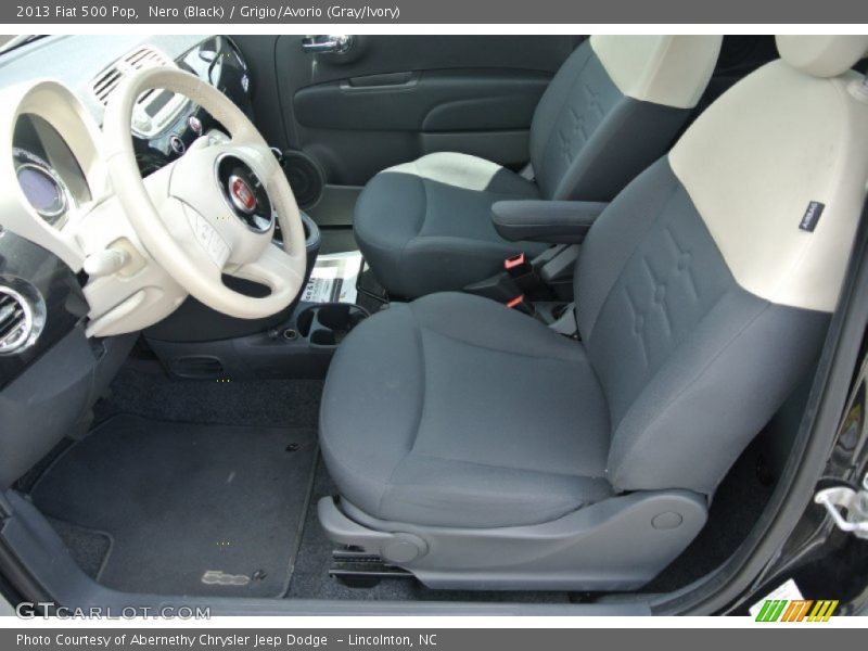 Nero (Black) / Grigio/Avorio (Gray/Ivory) 2013 Fiat 500 Pop