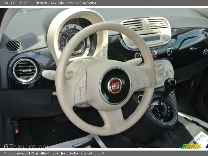 Nero (Black) / Grigio/Avorio (Gray/Ivory) 2013 Fiat 500 Pop