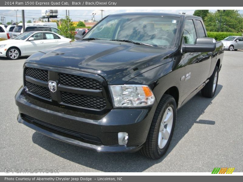 Black / Black/Diesel Gray 2014 Ram 1500 Express Quad Cab
