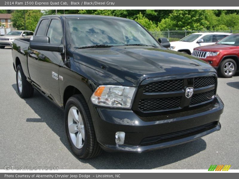 Black / Black/Diesel Gray 2014 Ram 1500 Express Quad Cab