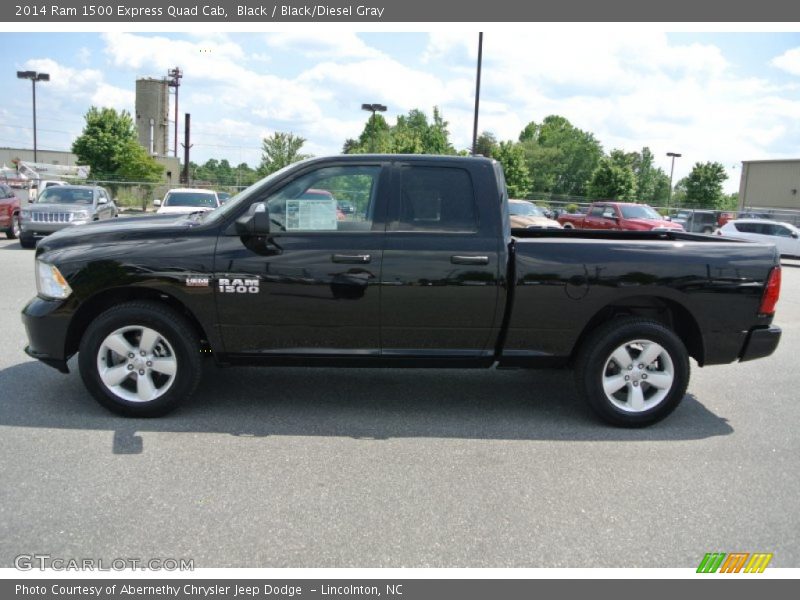 Black / Black/Diesel Gray 2014 Ram 1500 Express Quad Cab