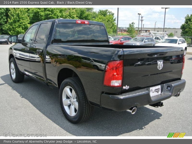 Black / Black/Diesel Gray 2014 Ram 1500 Express Quad Cab