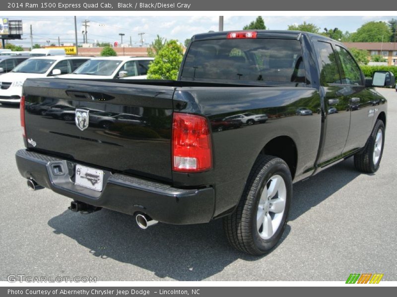 Black / Black/Diesel Gray 2014 Ram 1500 Express Quad Cab