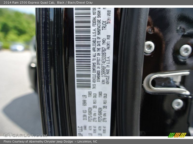 Black / Black/Diesel Gray 2014 Ram 1500 Express Quad Cab