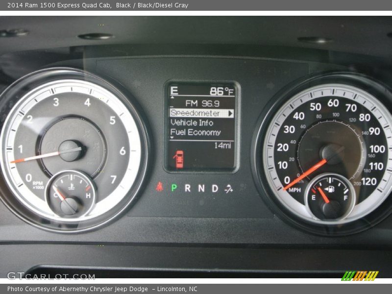 Black / Black/Diesel Gray 2014 Ram 1500 Express Quad Cab