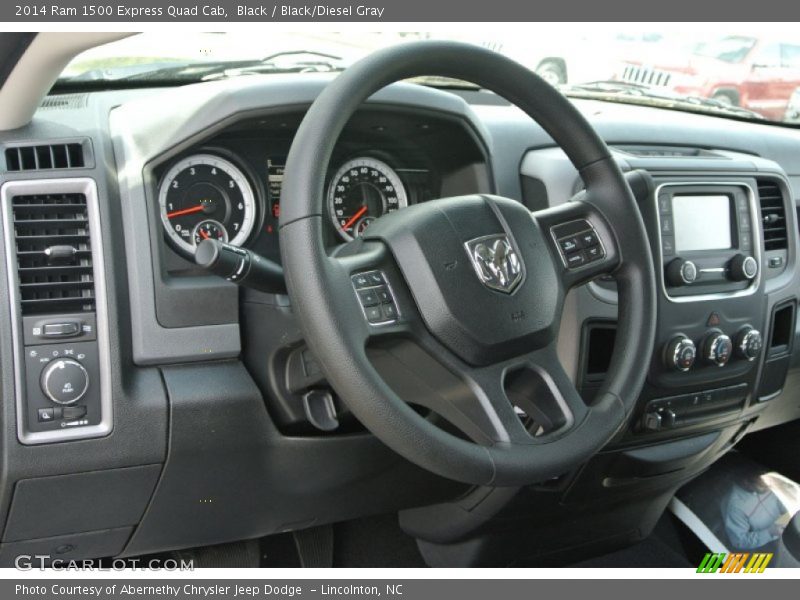 Black / Black/Diesel Gray 2014 Ram 1500 Express Quad Cab