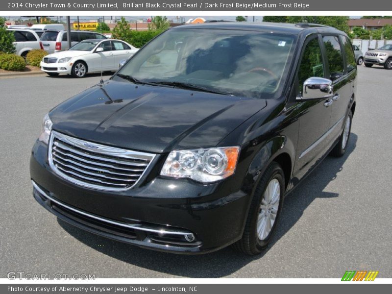 Brilliant Black Crystal Pearl / Dark Frost Beige/Medium Frost Beige 2014 Chrysler Town & Country Limited