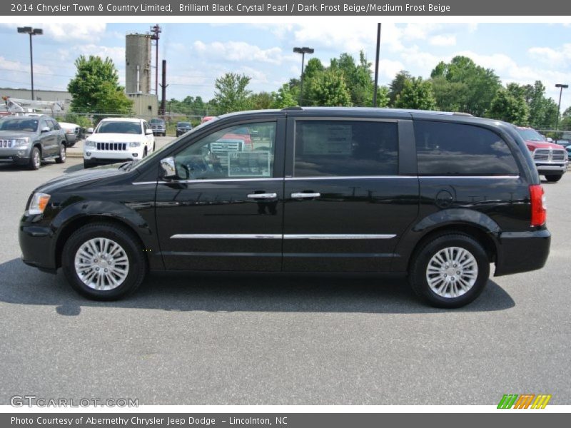 Brilliant Black Crystal Pearl / Dark Frost Beige/Medium Frost Beige 2014 Chrysler Town & Country Limited