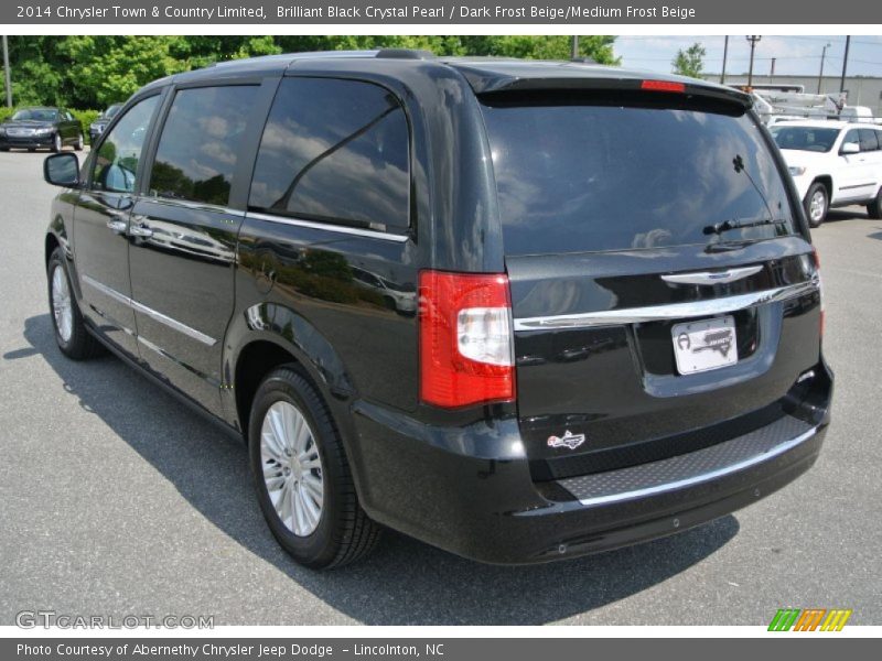 Brilliant Black Crystal Pearl / Dark Frost Beige/Medium Frost Beige 2014 Chrysler Town & Country Limited