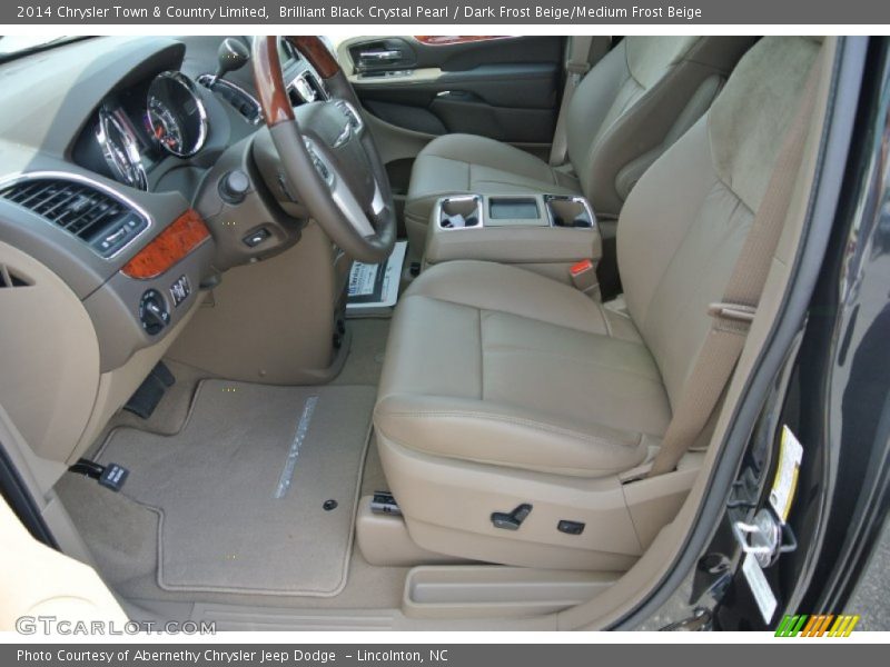 Brilliant Black Crystal Pearl / Dark Frost Beige/Medium Frost Beige 2014 Chrysler Town & Country Limited