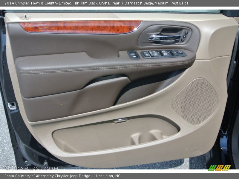 Brilliant Black Crystal Pearl / Dark Frost Beige/Medium Frost Beige 2014 Chrysler Town & Country Limited