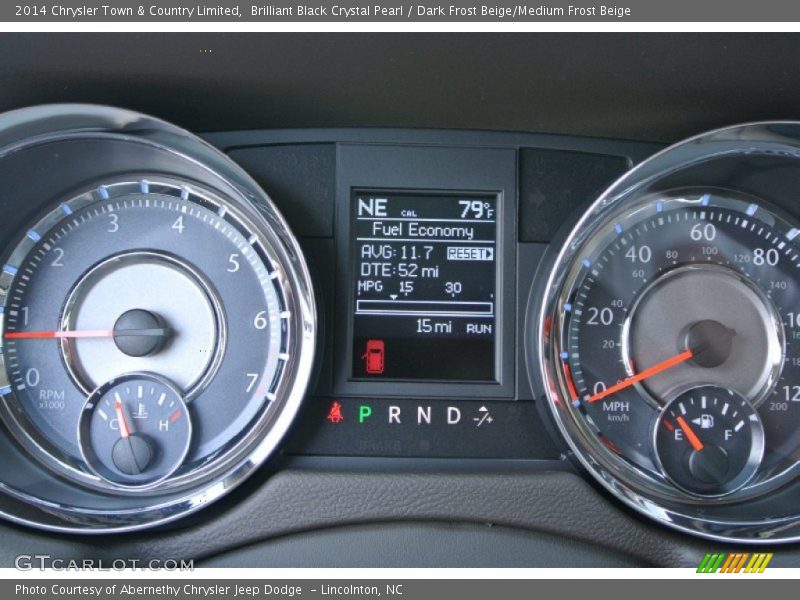 Brilliant Black Crystal Pearl / Dark Frost Beige/Medium Frost Beige 2014 Chrysler Town & Country Limited