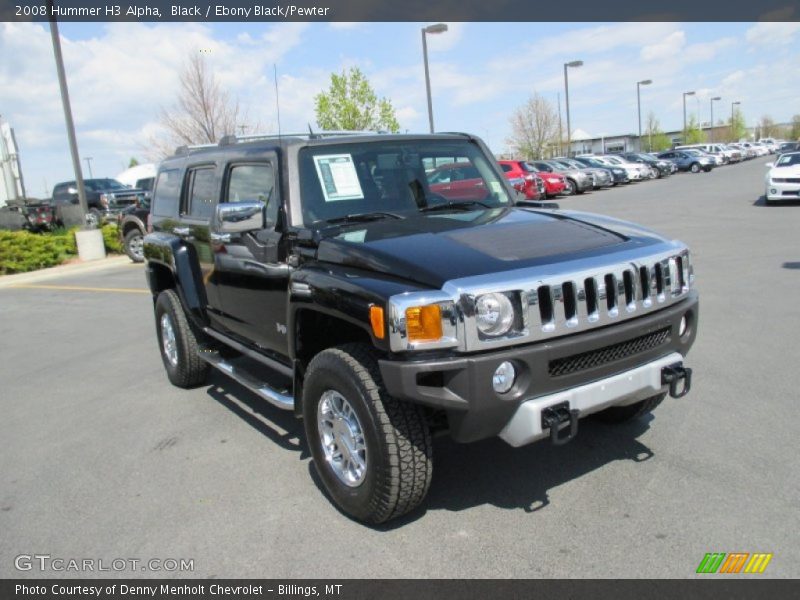 Black / Ebony Black/Pewter 2008 Hummer H3 Alpha