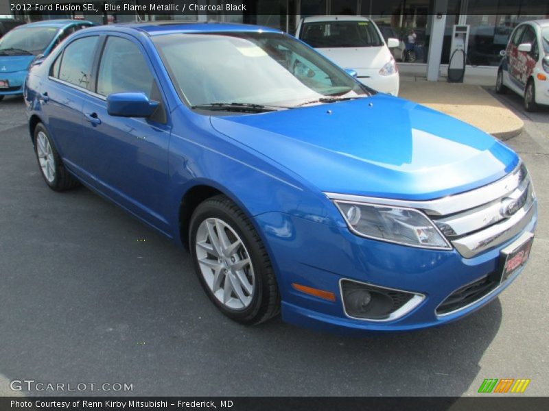 Blue Flame Metallic / Charcoal Black 2012 Ford Fusion SEL