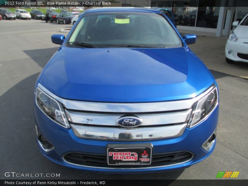 Blue Flame Metallic / Charcoal Black 2012 Ford Fusion SEL