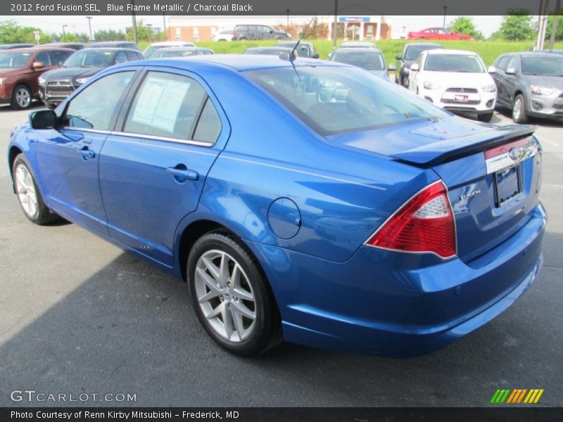 Blue Flame Metallic / Charcoal Black 2012 Ford Fusion SEL