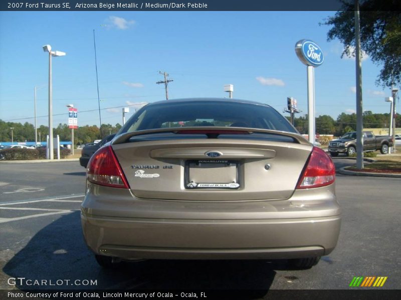 Arizona Beige Metallic / Medium/Dark Pebble 2007 Ford Taurus SE