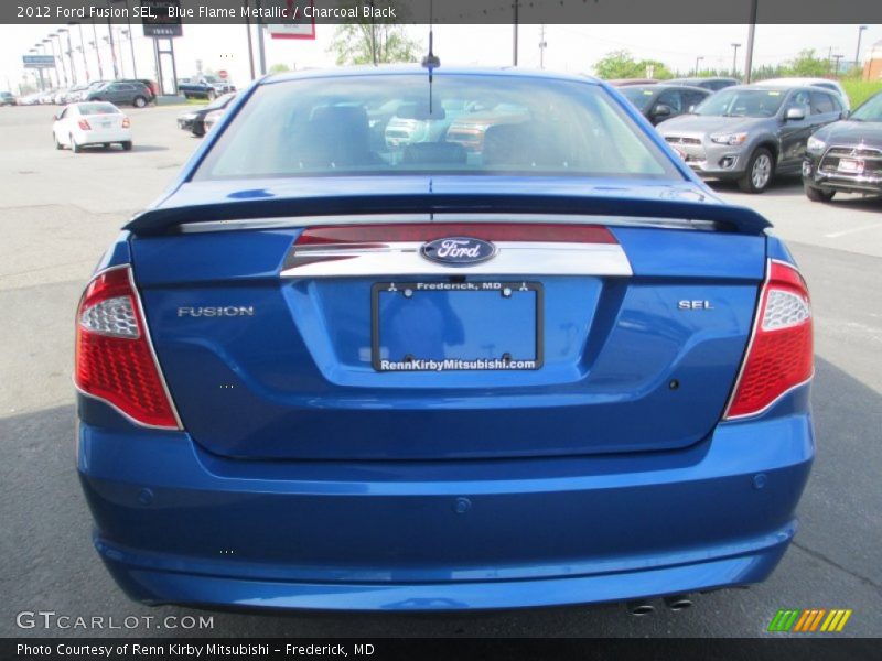 Blue Flame Metallic / Charcoal Black 2012 Ford Fusion SEL