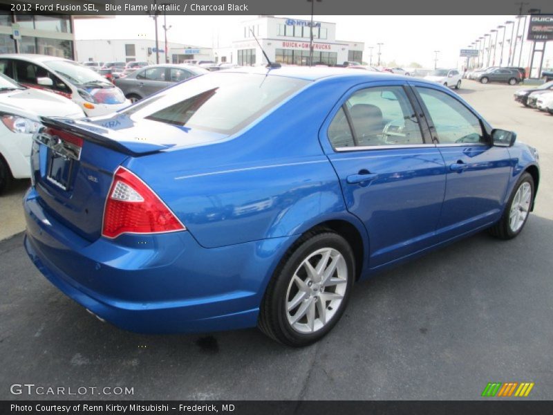 Blue Flame Metallic / Charcoal Black 2012 Ford Fusion SEL