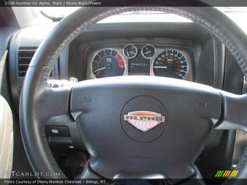 Black / Ebony Black/Pewter 2008 Hummer H3 Alpha