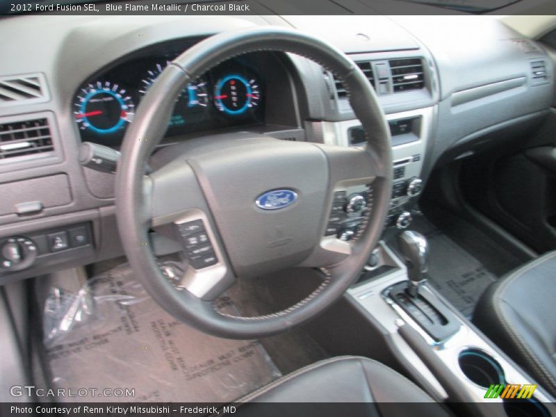 Blue Flame Metallic / Charcoal Black 2012 Ford Fusion SEL