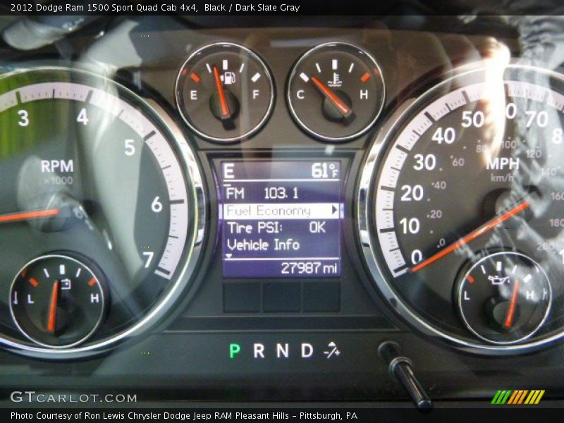 Black / Dark Slate Gray 2012 Dodge Ram 1500 Sport Quad Cab 4x4