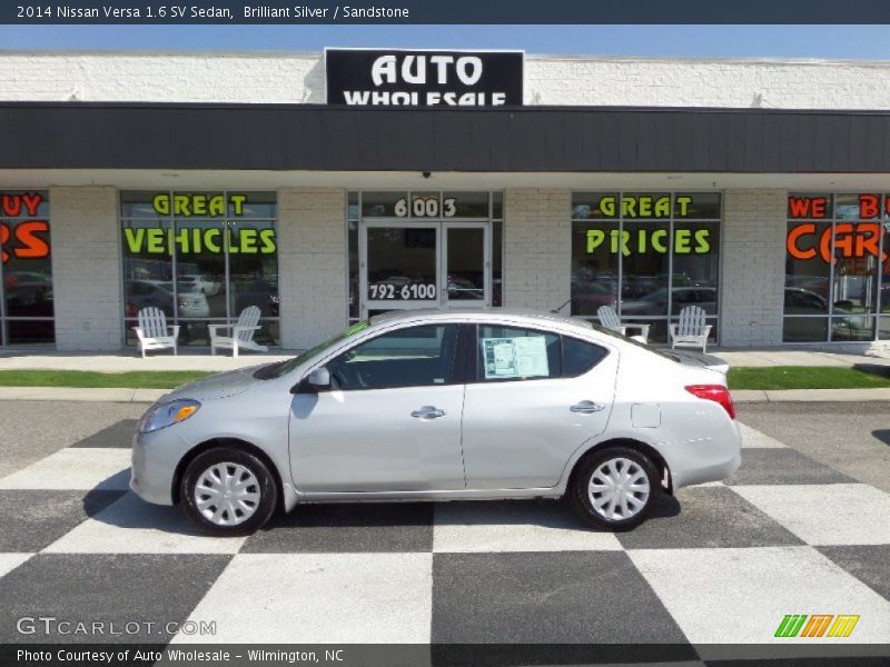 Brilliant Silver / Sandstone 2014 Nissan Versa 1.6 SV Sedan