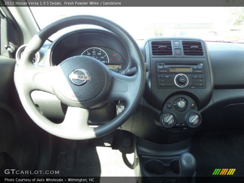Fresh Powder White / Sandstone 2013 Nissan Versa 1.6 S Sedan