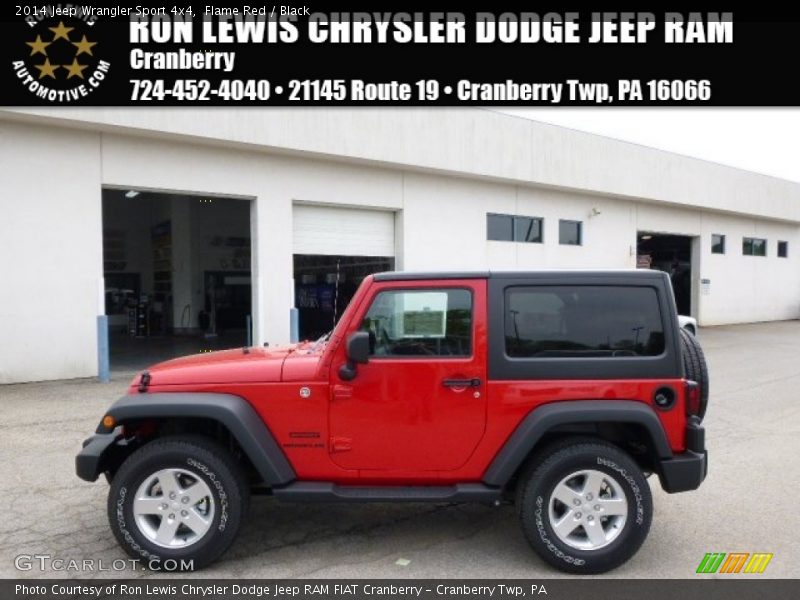 Flame Red / Black 2014 Jeep Wrangler Sport 4x4