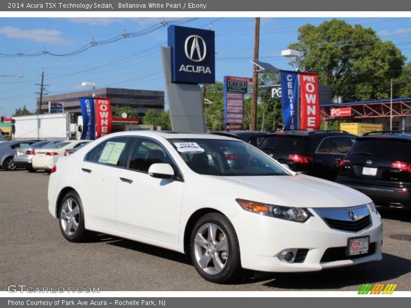 Bellanova White Pearl / Ebony 2014 Acura TSX Technology Sedan