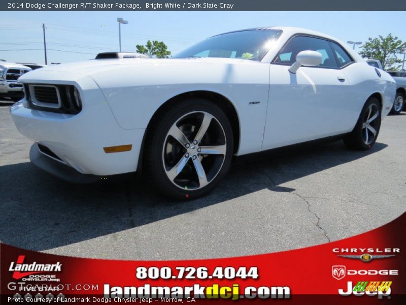 Bright White / Dark Slate Gray 2014 Dodge Challenger R/T Shaker Package