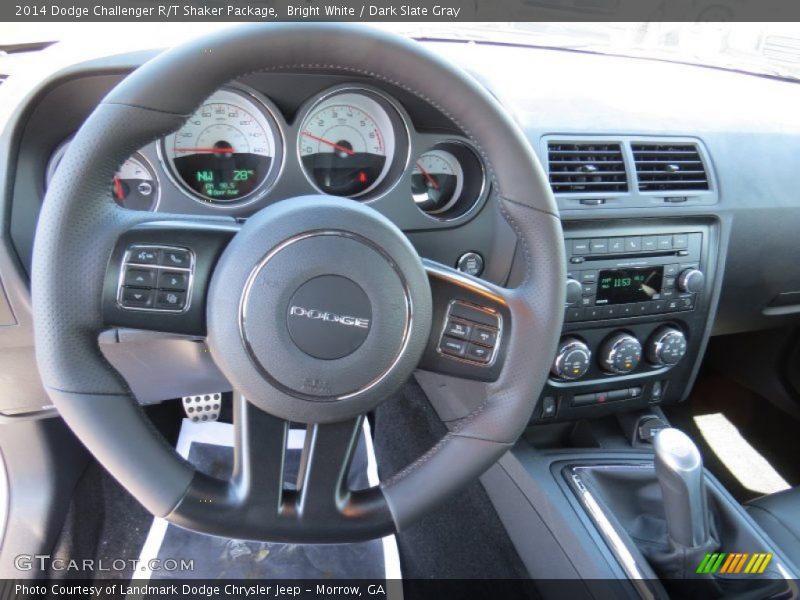 Bright White / Dark Slate Gray 2014 Dodge Challenger R/T Shaker Package