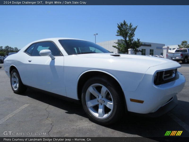 Bright White / Dark Slate Gray 2014 Dodge Challenger SXT