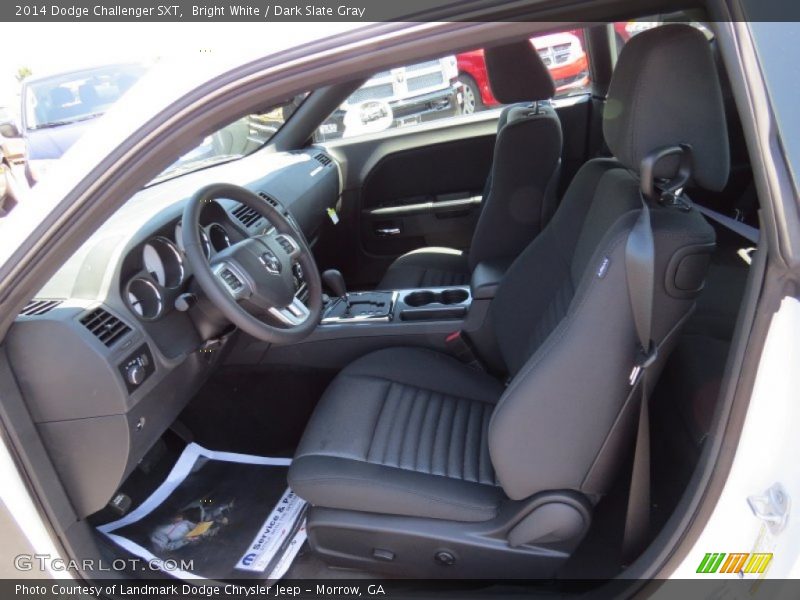 Bright White / Dark Slate Gray 2014 Dodge Challenger SXT