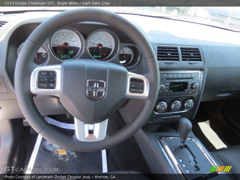 Bright White / Dark Slate Gray 2014 Dodge Challenger SXT