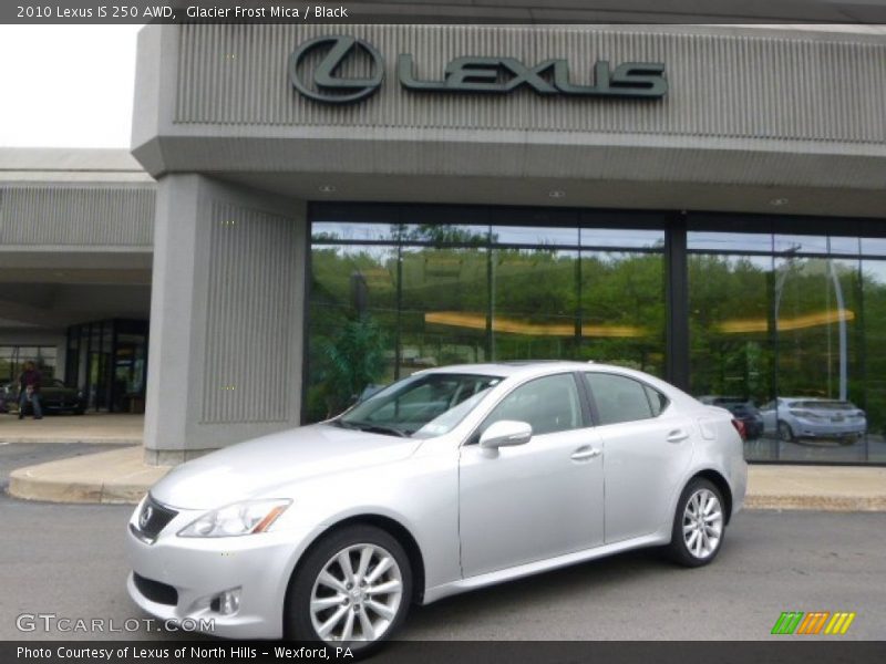 Glacier Frost Mica / Black 2010 Lexus IS 250 AWD