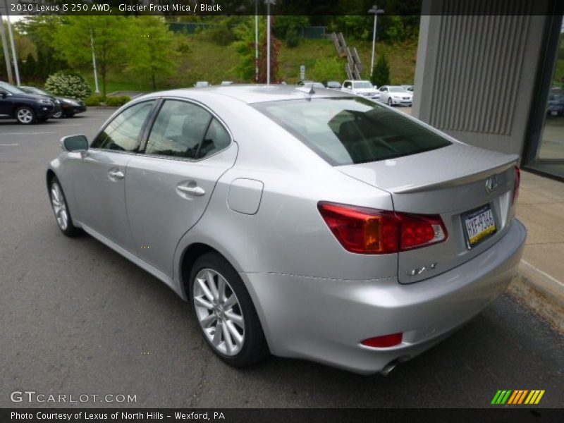 Glacier Frost Mica / Black 2010 Lexus IS 250 AWD