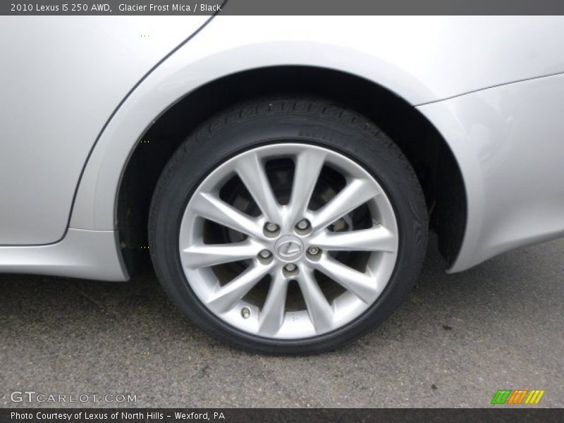 Glacier Frost Mica / Black 2010 Lexus IS 250 AWD