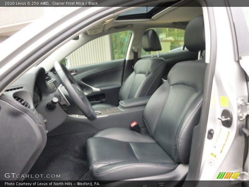 Glacier Frost Mica / Black 2010 Lexus IS 250 AWD